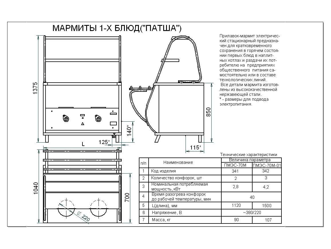 Схема подключения мармита