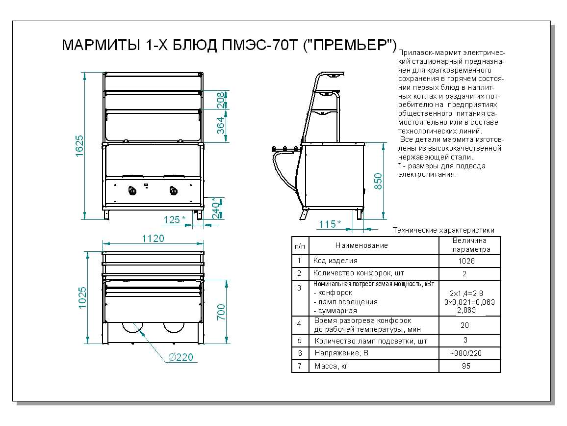 Схема подключения мармита