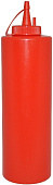 Емкость для соуса MGprof (700 мл. d=70 мм. h=243 мм. с крышкой, красная)