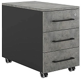 Тумба мобильная КОБОР TМ3-40/50 black/chicago