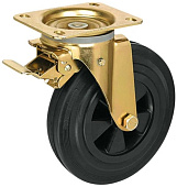 Колесо поворотное усиленное с тормозом Дигрус ф160 ПКОТу-Д 160 (D160)